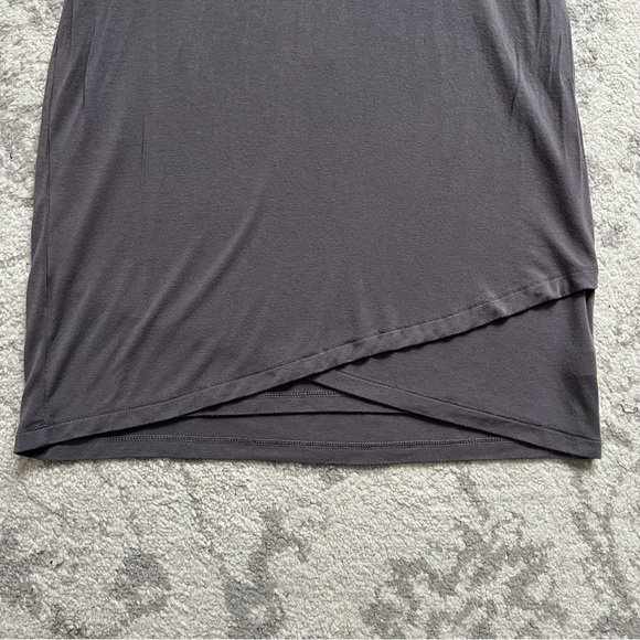 Athleta La Palma Dress Grey Mauve Sleeveless Cross Front Skirt Mini Womens Small - Picture 9 of 10